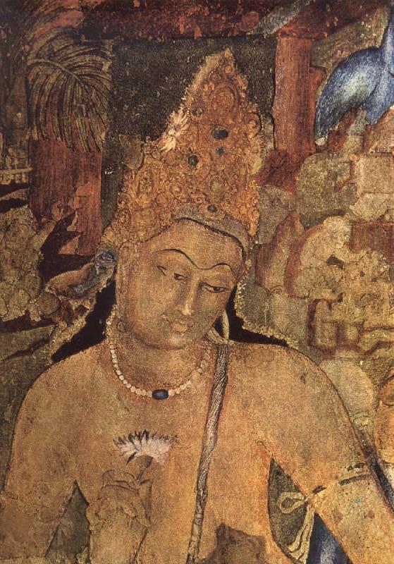unknow artist Large bodhisattva, cave i Ajanta China oil painting art